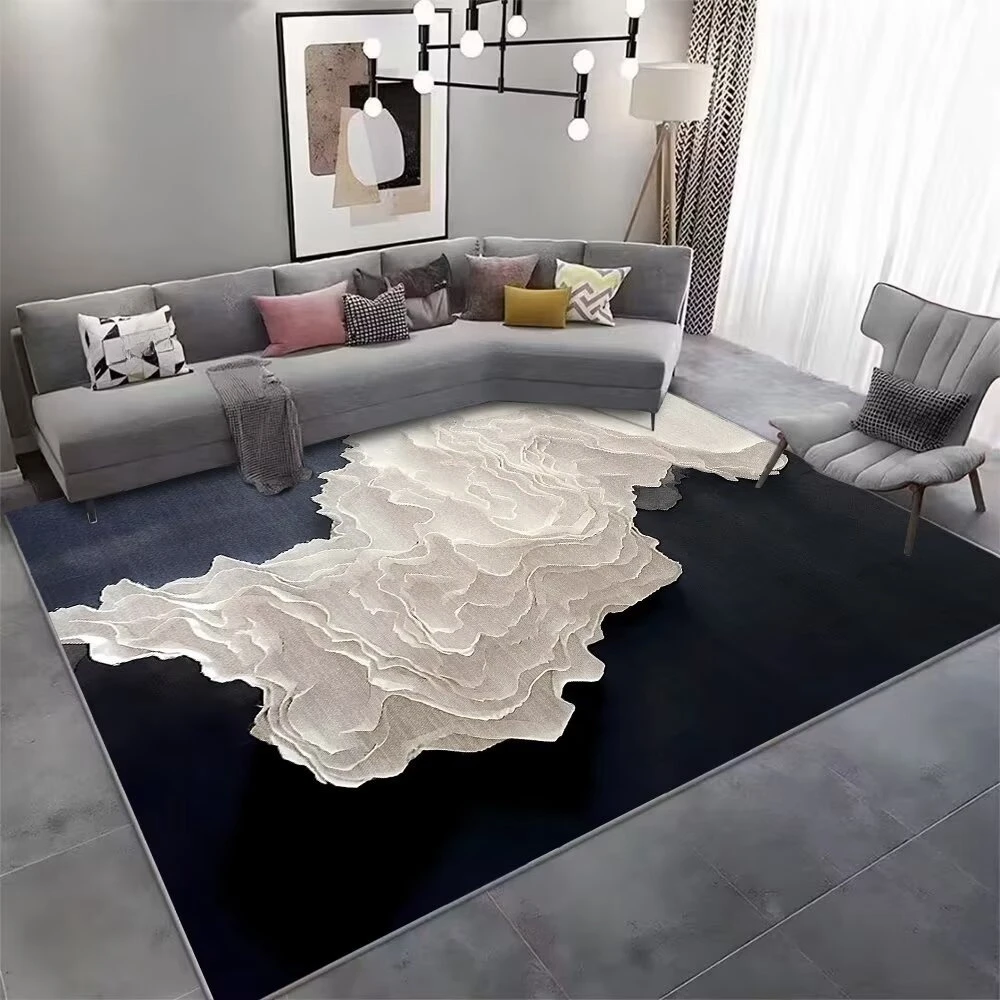 门厅地毯地毯客厅简约家用高级大面积静音极简轻奢茶几垫门前地垫