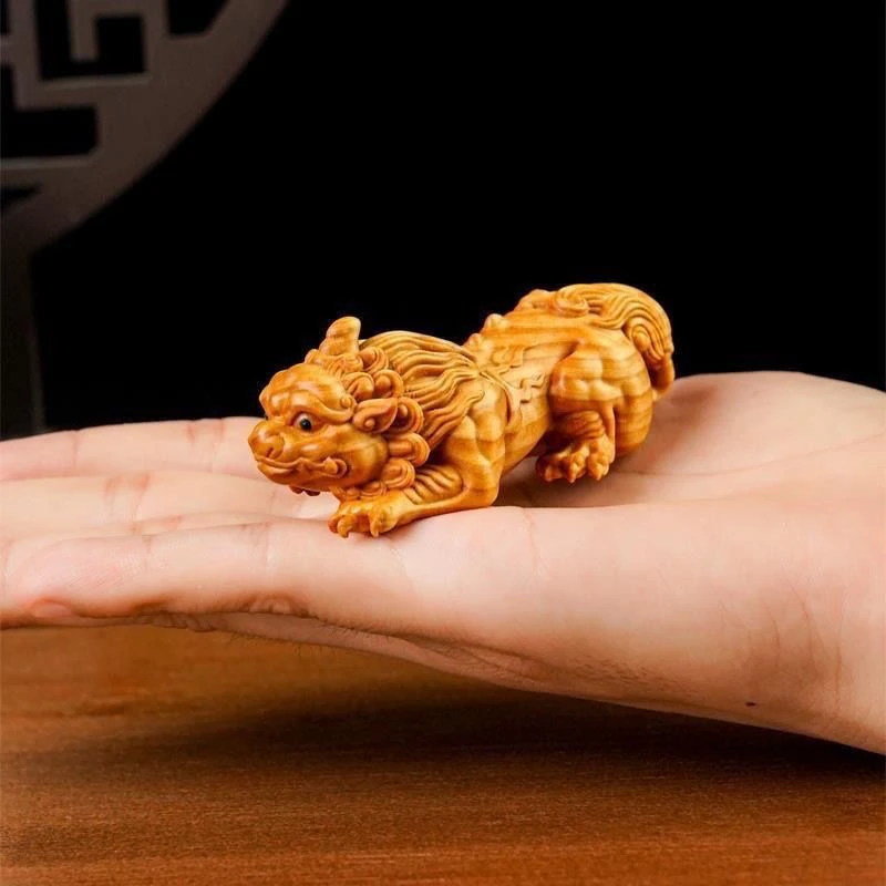太行崖柏木雕貔貅招财摆件实木雕刻男女随身手把件工艺品送礼礼品