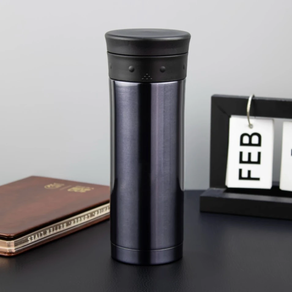 商务保温杯拧盖经典保温杯女士男士车载家用真空过滤