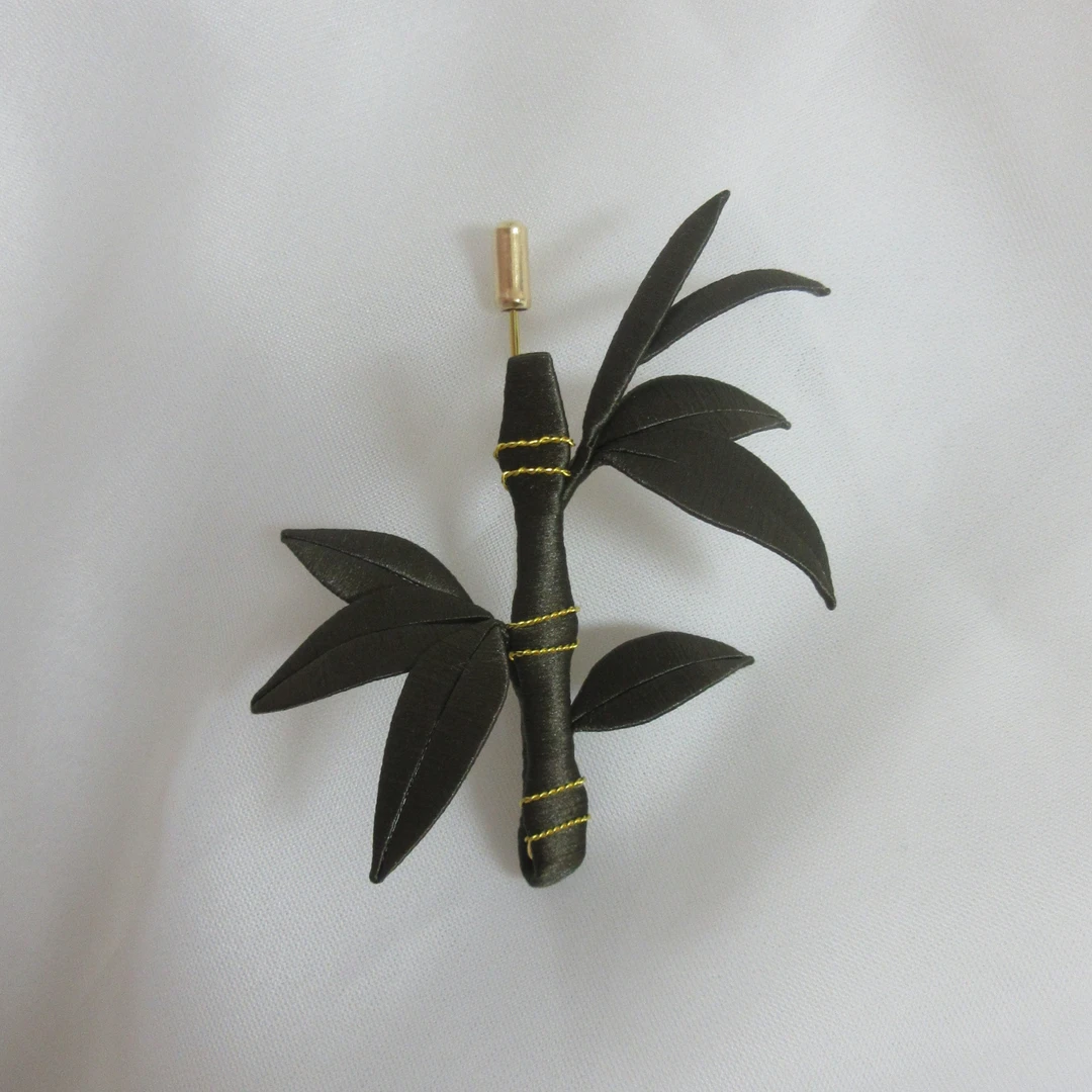 原创竹子缠花胸针发簪发饰【付款后7天内发货】手工定制款个性中式