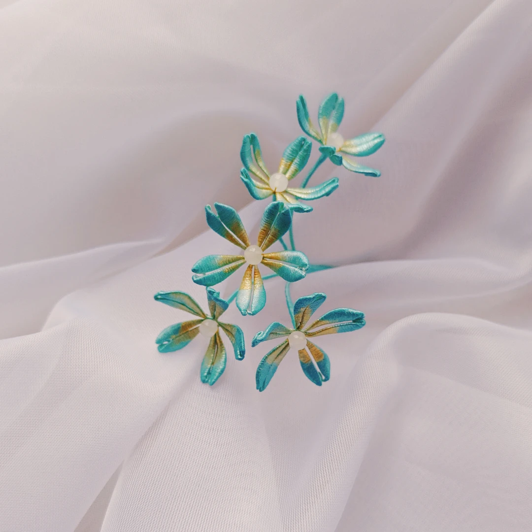 原创染色款小花发簪发饰【付款后7天内发货】手工定制款小清新日常