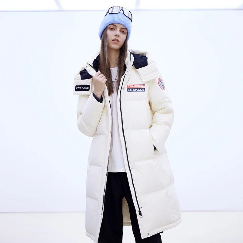 【 航天系列】男女同款连帽休闲长款加厚冬季羽绒服828626DJ