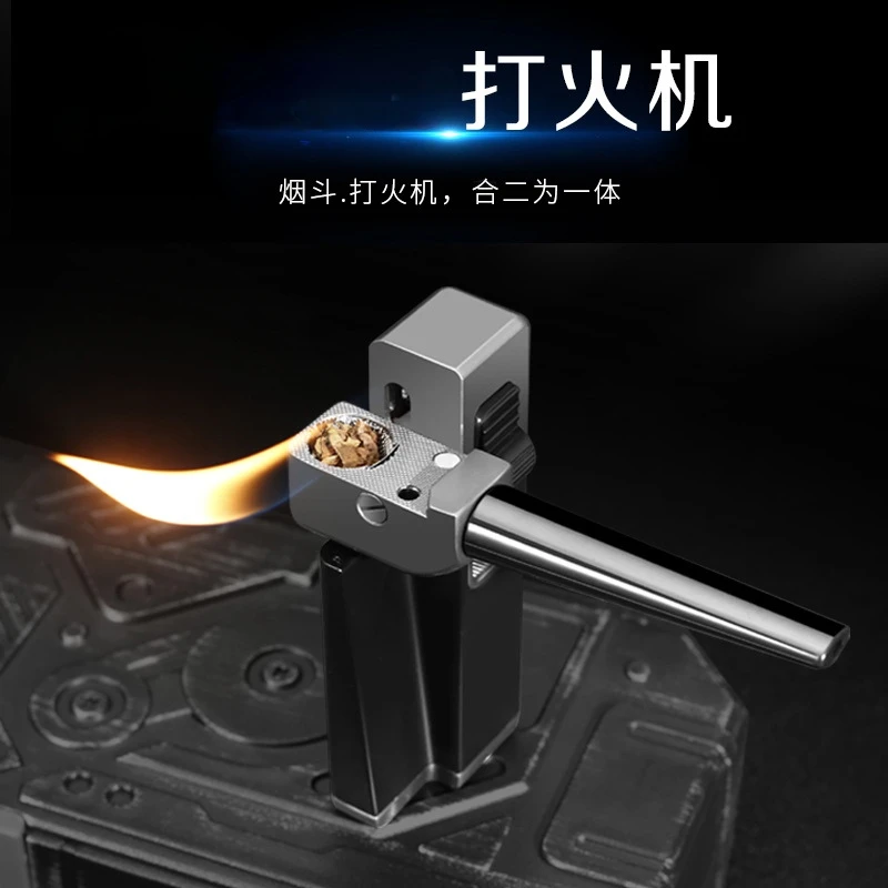 新款中邦打火机充气明火可折叠多用打火机烟斗厂家跨境