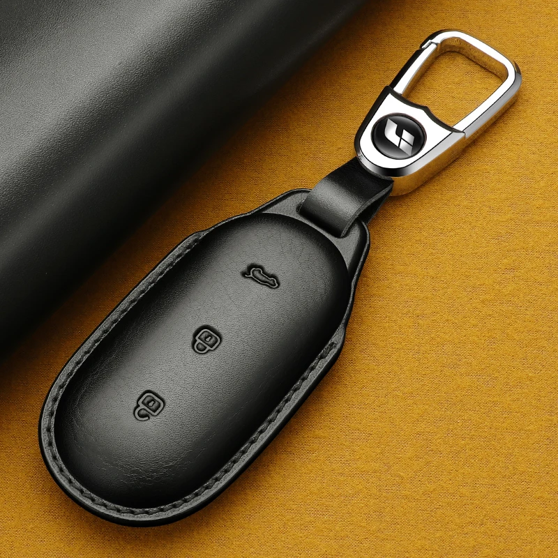 头层牛皮汽车钥匙包适用于理想L9 L8 23款L9 新款L8真皮钥匙套