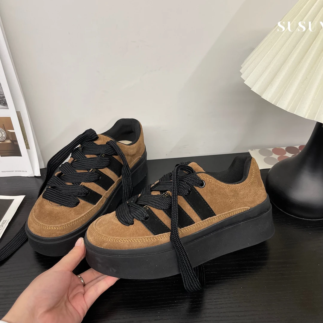 A3 ins韩版美拉德色系厚底休闲鞋77-727（A1中）