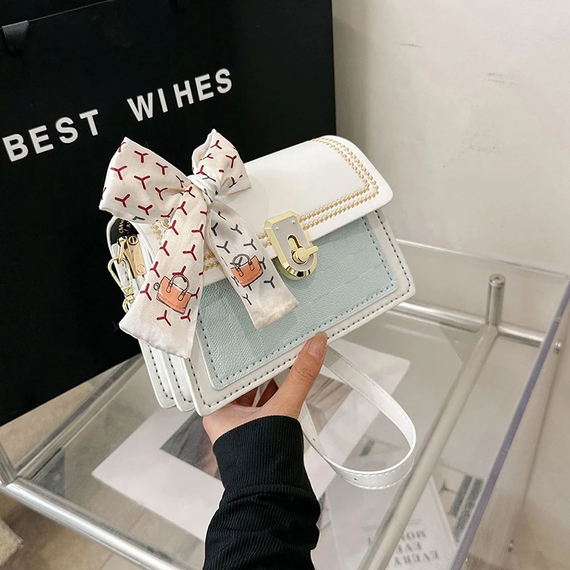 diy手工编织包包手缝撞色森系绣质感小方包单肩斜挎包送女友礼物