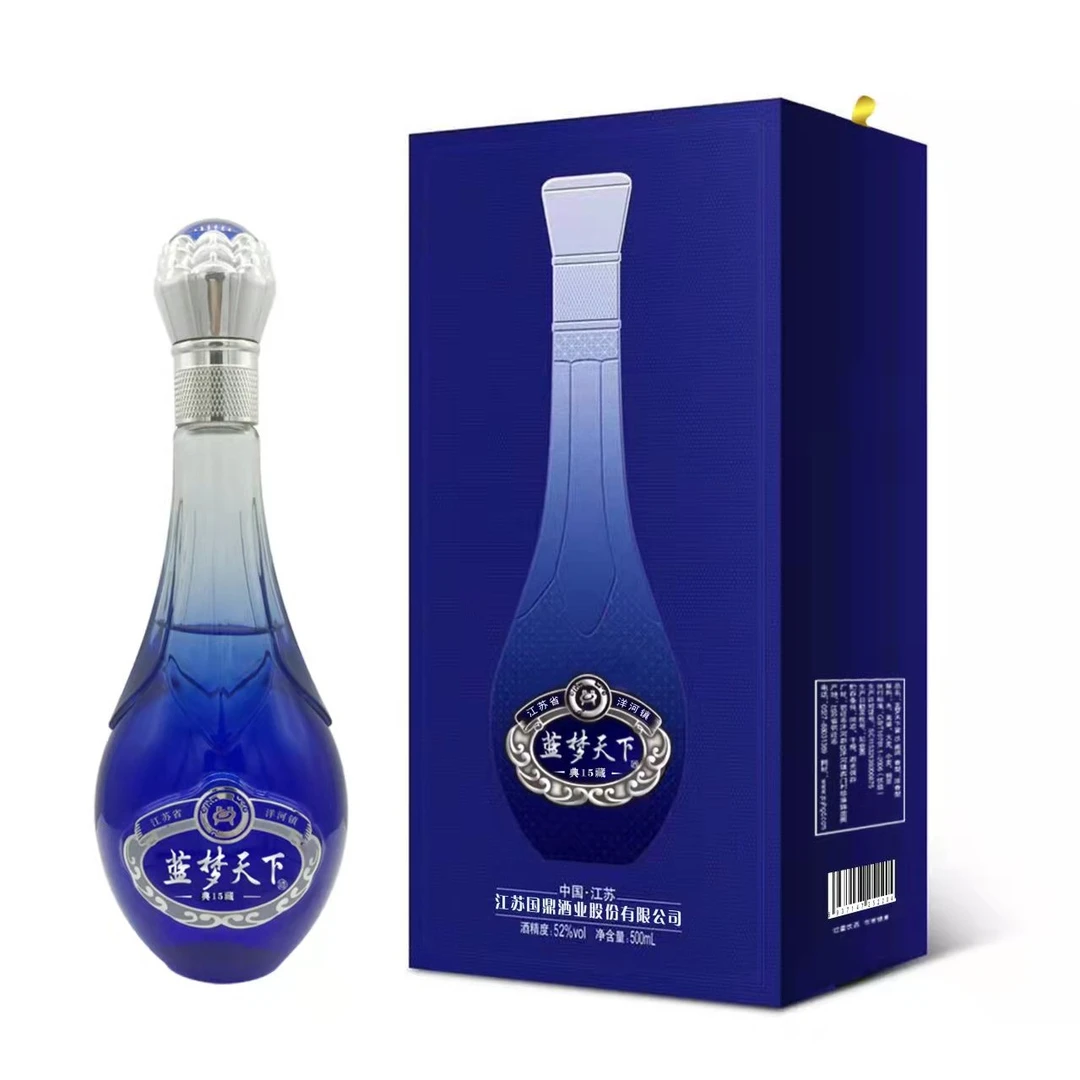 御鼎老字号42度蓝梦天下典藏15浓香型白酒52度500ml*6瓶42度500ml