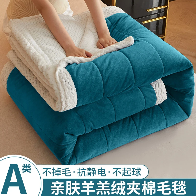 牛奶绒加厚毛毯加绒盖毯午睡被子多功能沙发毯子加厚羊羔绒空调毯