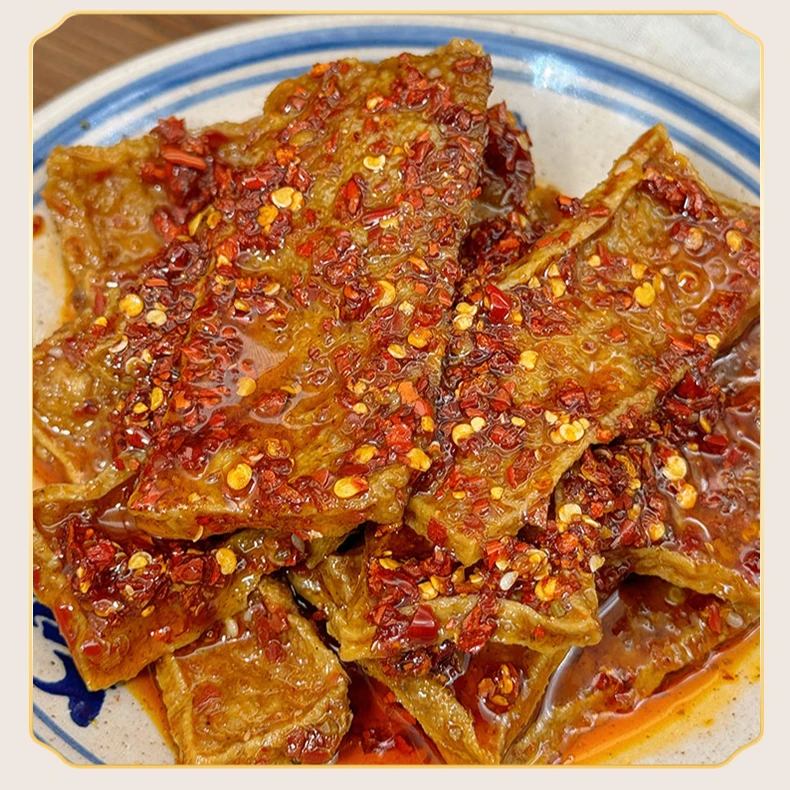 【手工50克*5大包装虎皮辣香干】湖南特产香辣豆干劲道零食袋装小吃