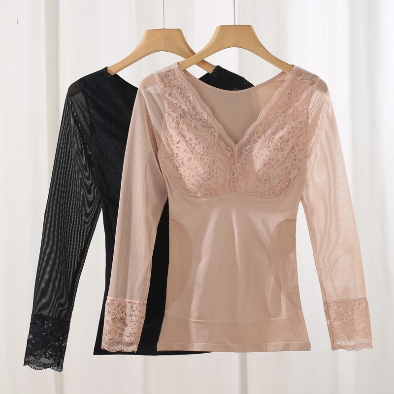 秋冬塑身衣上半身长袖免穿文胸收腹束腰女士内衣打底紧身束身上衣