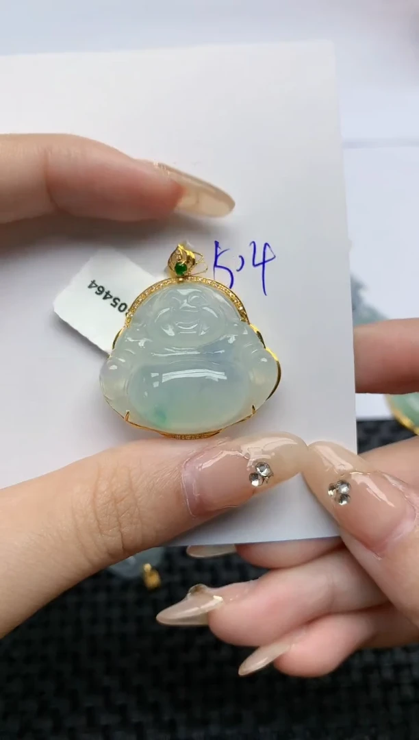【闪购商品】翡翠颈饰18K金镶嵌天然翡翠A货，504