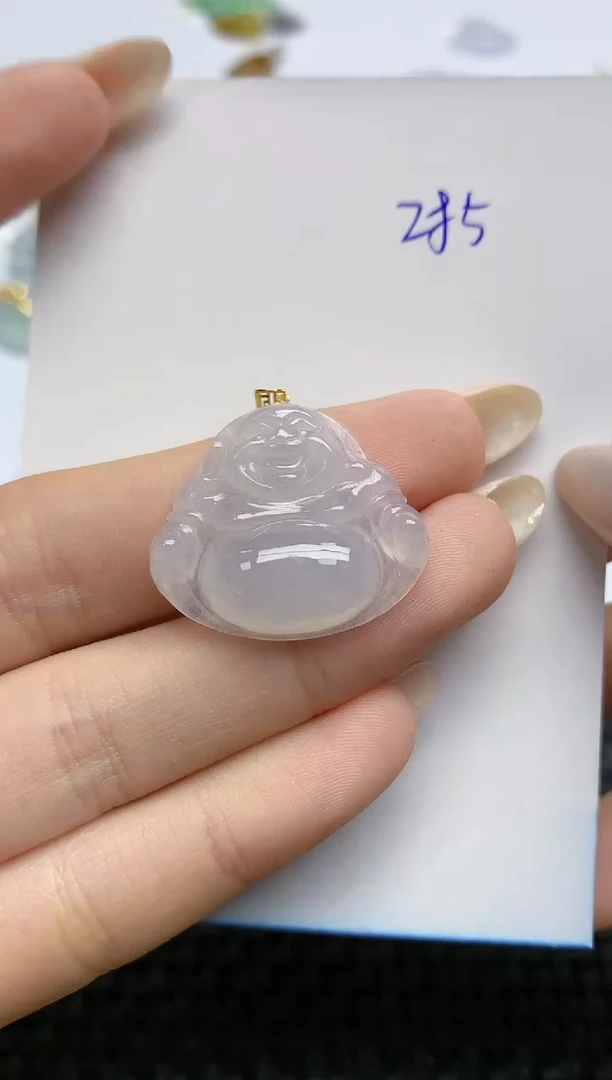 【闪购商品】翡翠颈饰18K金镶嵌天然翡翠A货，