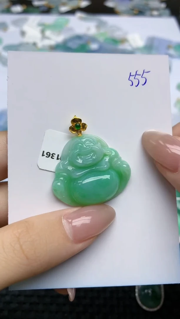 【闪购商品】翡翠颈饰18K金镶嵌多样性发其一