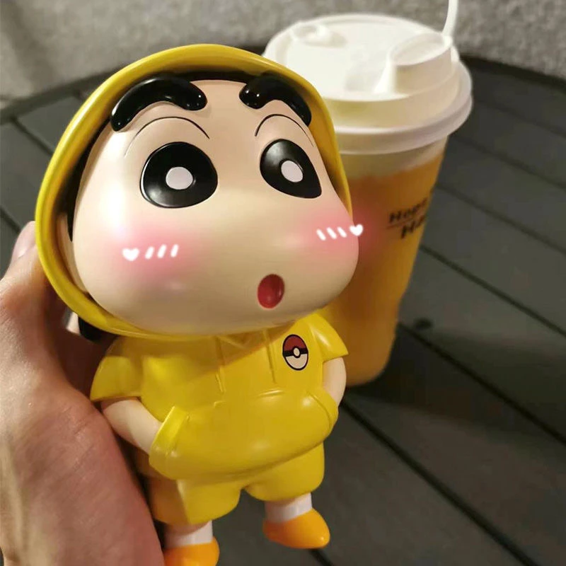 野原新之助小新变身皮卡丘潮玩卡通公仔模型摆件礼物