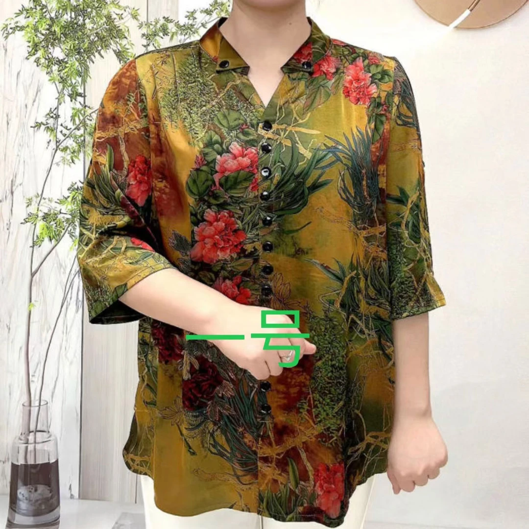 8861新款洋气减龄时尚百搭款妈妈衫