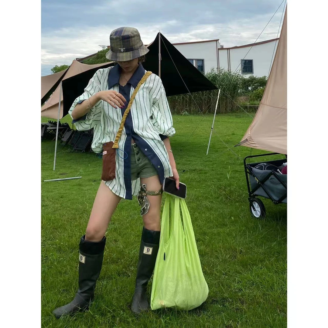 衬衫控的福音！人棉清爽夏季凉凉大衬衫 自制系列条纹拼色！