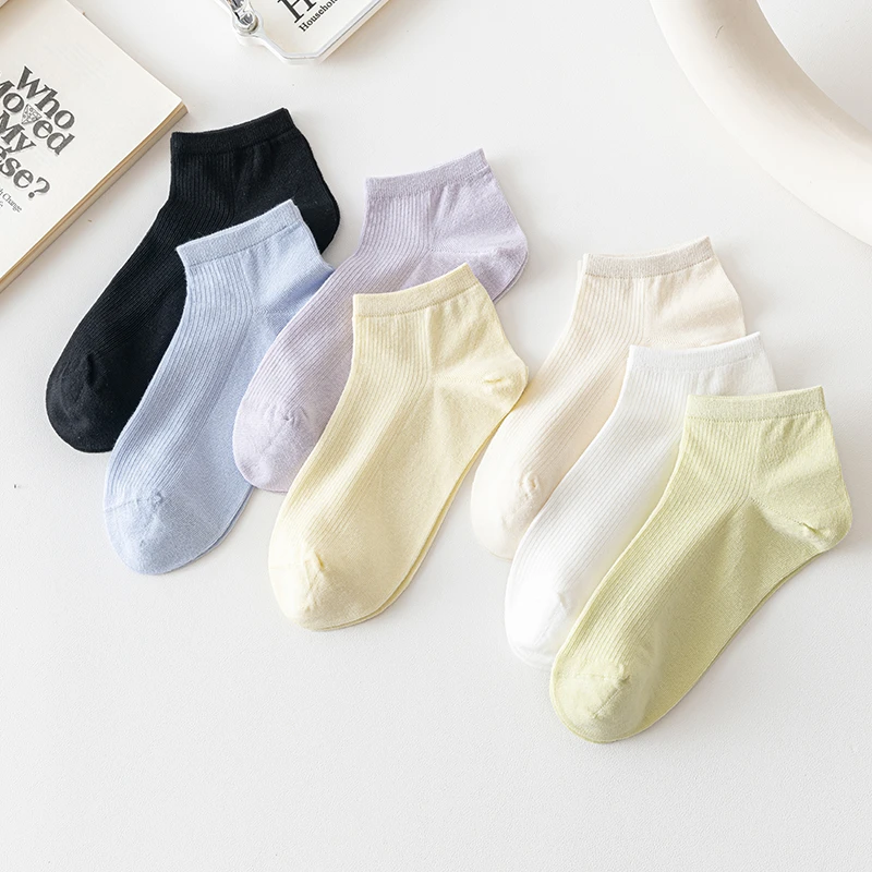 璞系日系男士短袜女士四季款棉吸汗浅口抗菌无骨商务情侣舒适休闲