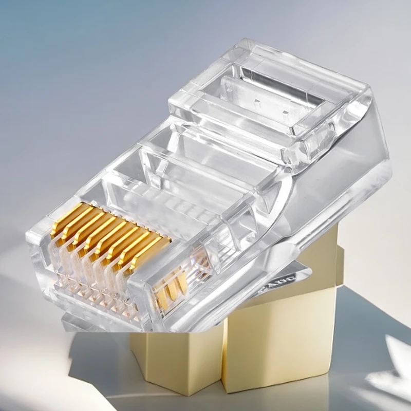 DTT/大唐电信六类水晶头 超五类水晶头 50U透明有线纯铜镀金接触