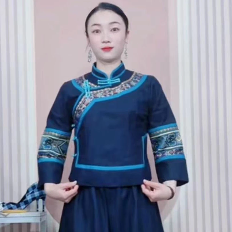 GOXEOU/格希欧布依族壮族少数民族服饰国风传统风套装a4k27
