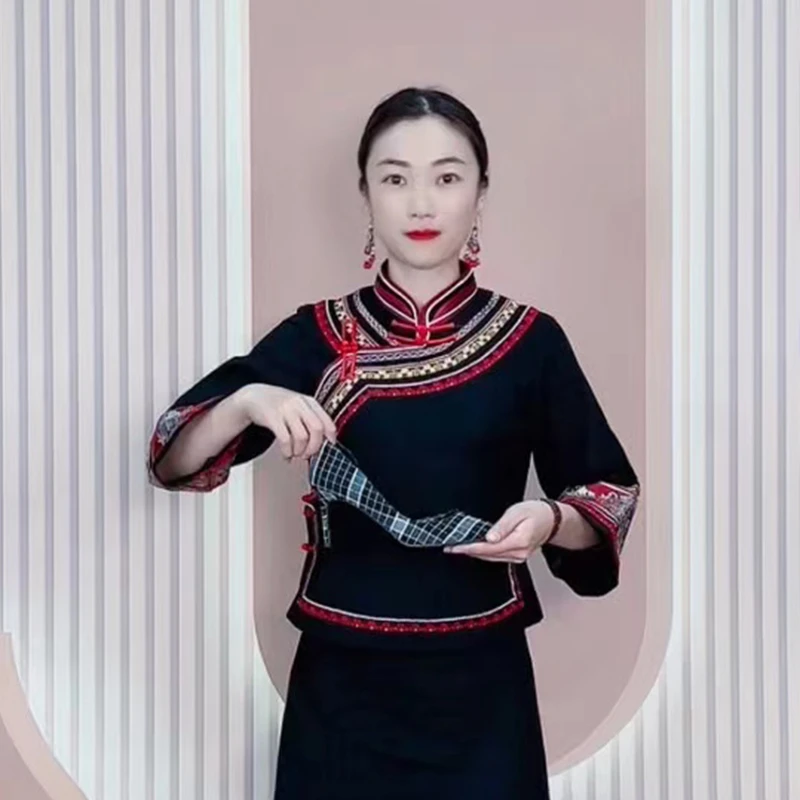 GOXEOU/格希欧布依族壮族少数民族服饰新款民族风套装a0k8/22