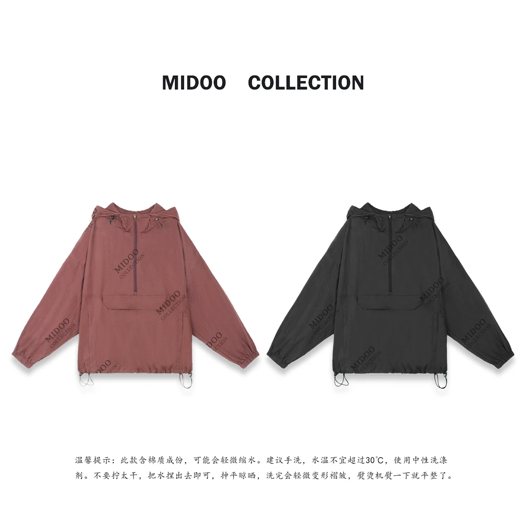 MIDOO 山系休闲工装套头冲锋衣外套