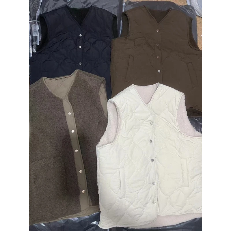 (【PINGJIE】24冬：8071新款俩面穿棉马甲）时尚潮流舒适百搭洋气马