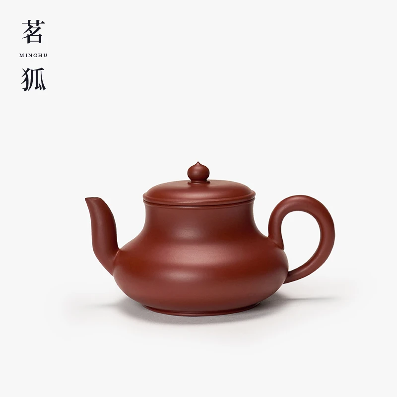 【侯东杰·君德】朱泥潮州手拉壶 功夫茶道用具家用泡茶器紫砂凤鸣壶