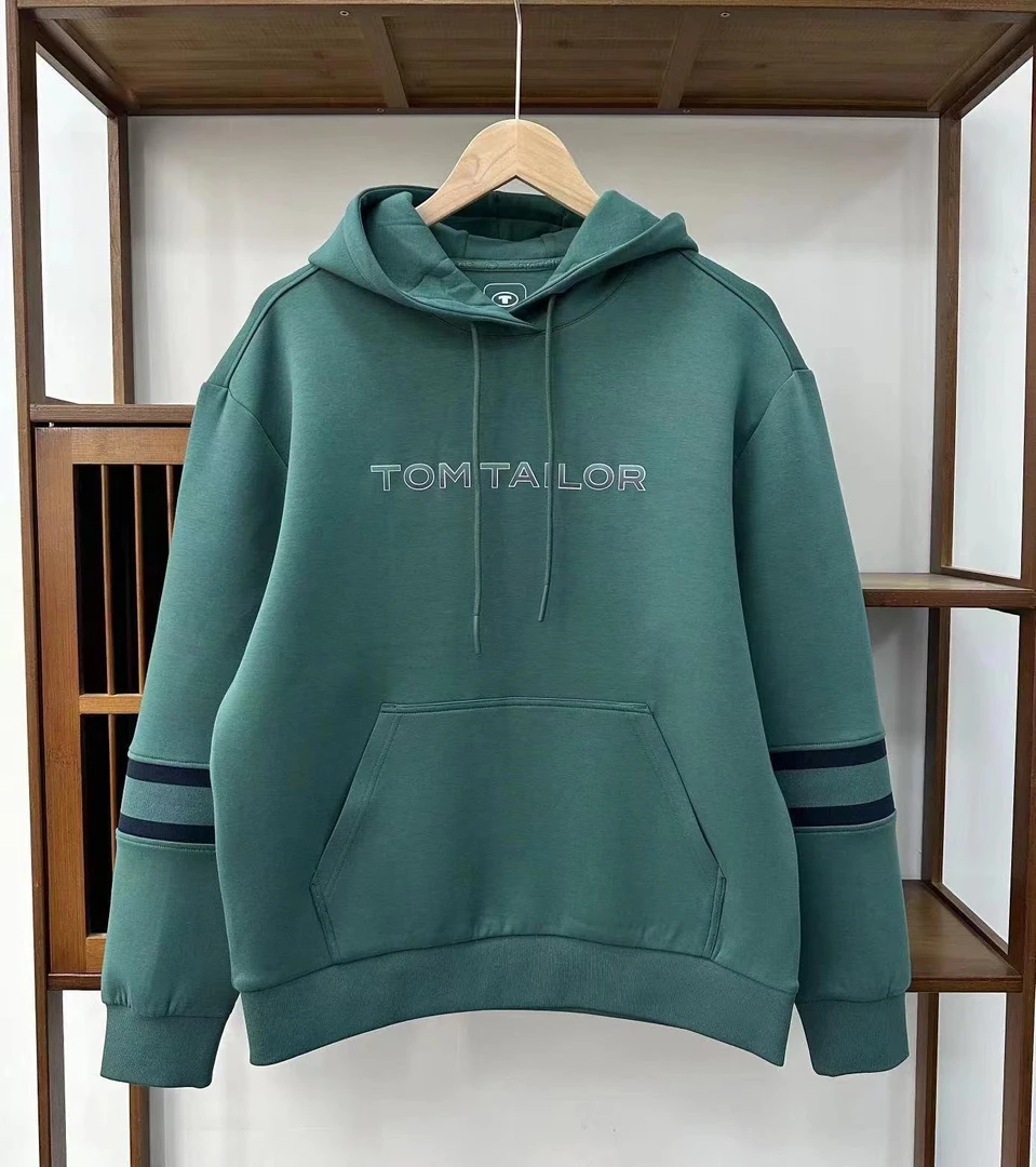 男士针织长袖连帽休闲运动卫衣342T