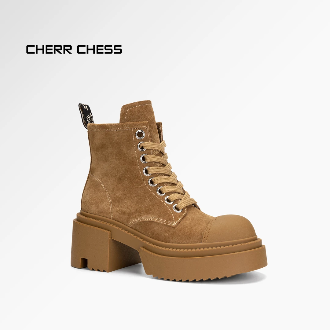 马丁靴短靴粗跟防水台女鞋子秋季新款女鞋HK240822XZ