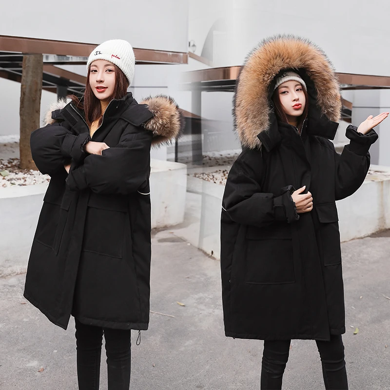 2024新款韩版特大码胖mm宽松大版型200斤300斤保暖羽绒服女装外套