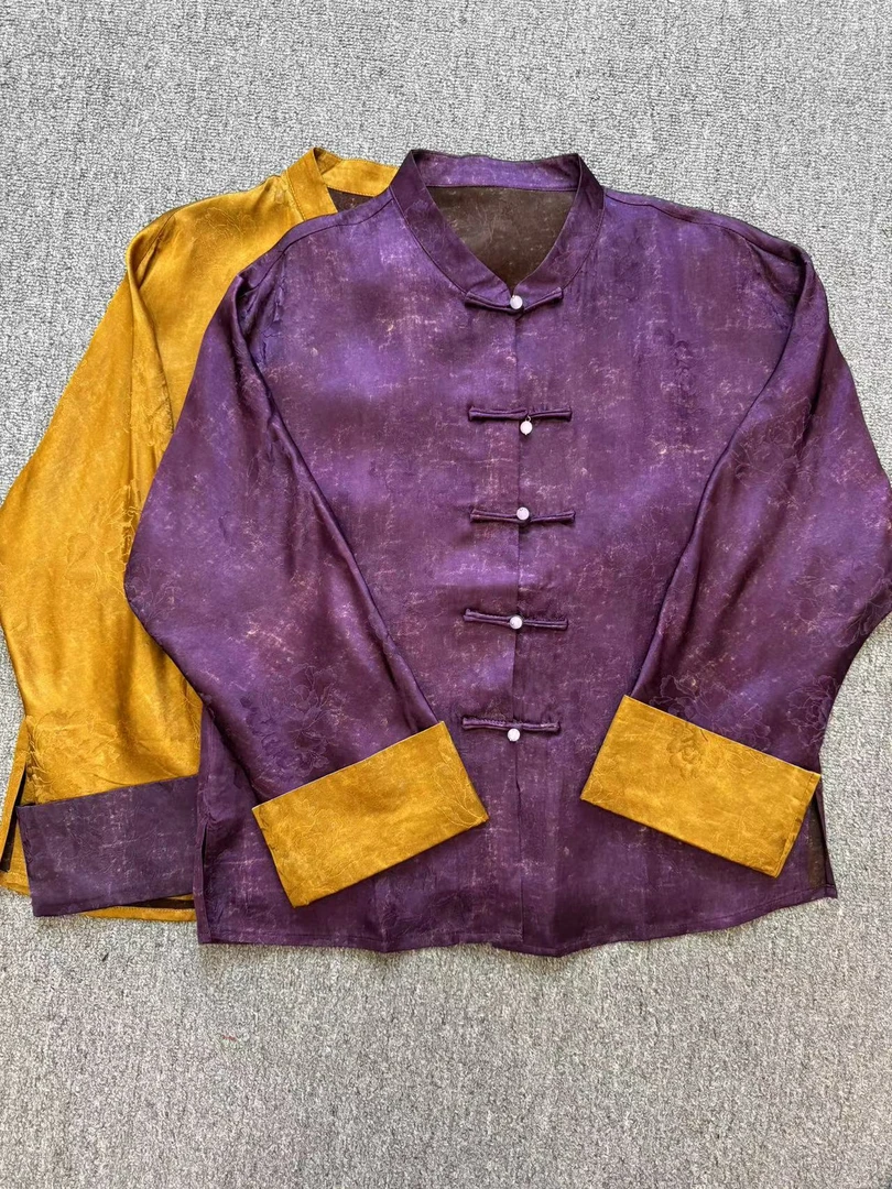 2024新款时尚气质百搭新中式外套长袖提花