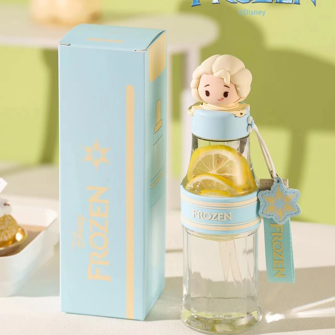 新品-杯具熊630ml瓶瓶艾莎双饮口夏季运动tritan水杯防摔便携水杯