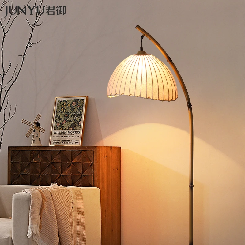 君御侘寂客厅中古风氛围灯卧室禅意立式茶室灯具家用落地灯复古