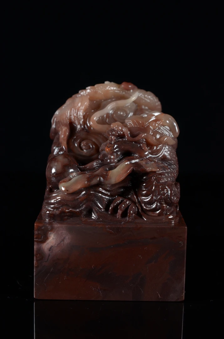 寿山石月尾紫印章