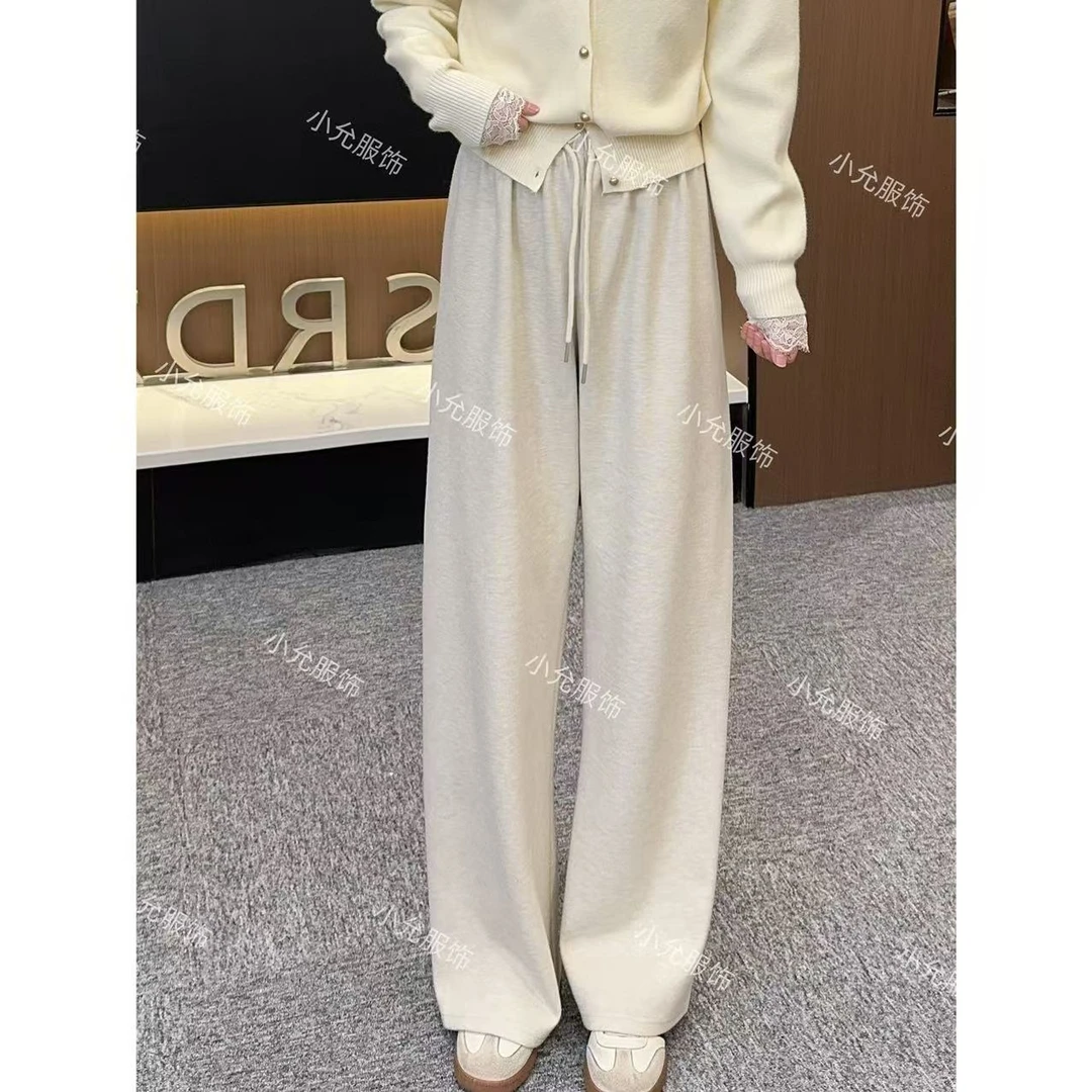 三色垂感阔腿裤 小允姐姐2024新款时尚气质高级三色垂感阔腿裤