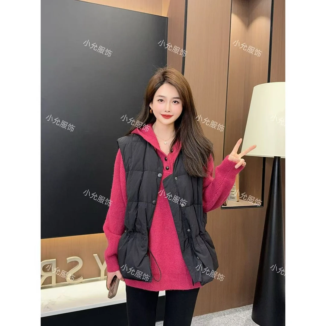 抽绳收腰马甲 小允姐姐2024新款时尚气质高级抽绳收腰马甲