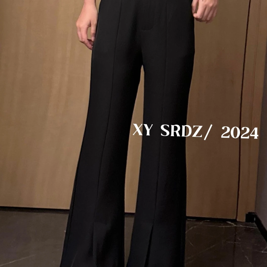 西装开叉中裤 小允姐姐2024新款气质休闲百搭西装开叉中裤