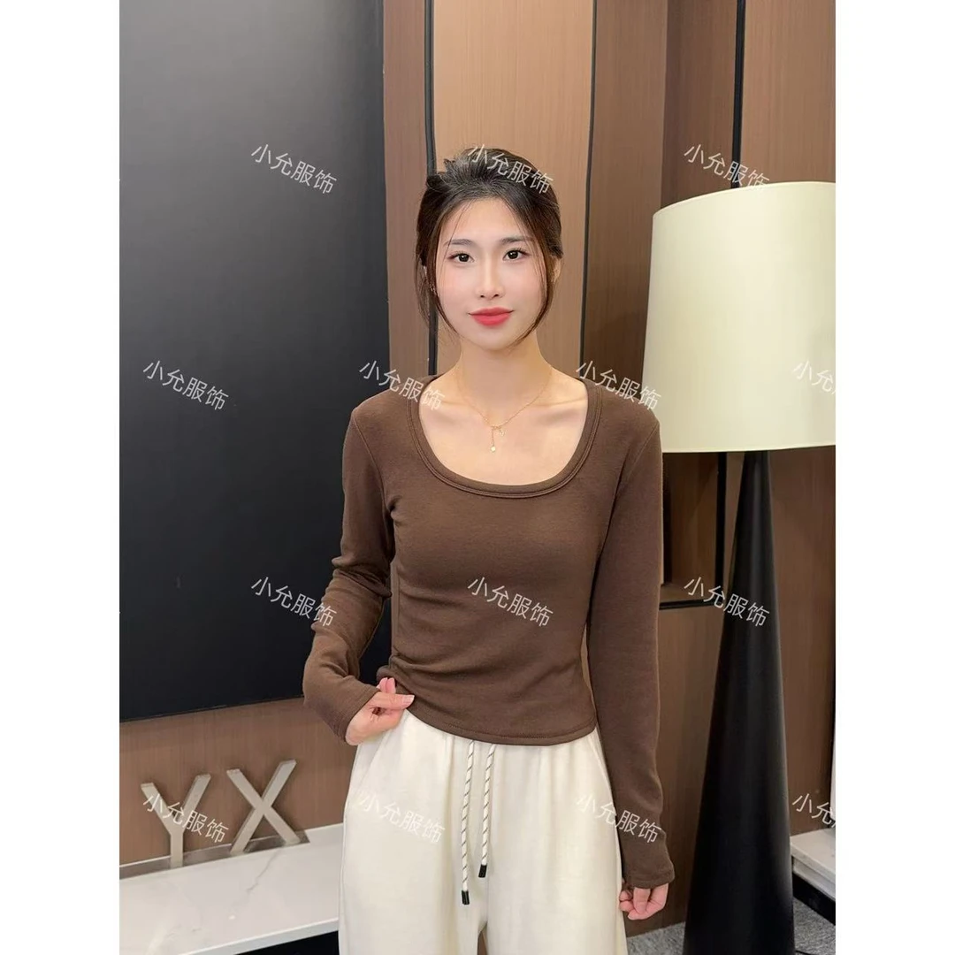 【1124】长袖U领打底 小允姐姐2024新款时尚多色长袖U领打底上衣