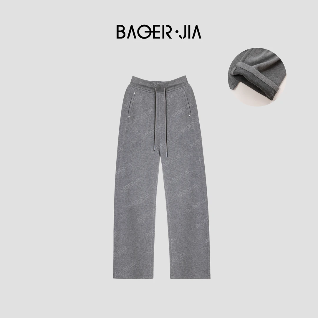 5-【洋洋推荐】宝儿家BC17623309秋冬款百搭时尚阔腿显瘦直筒裤长裤