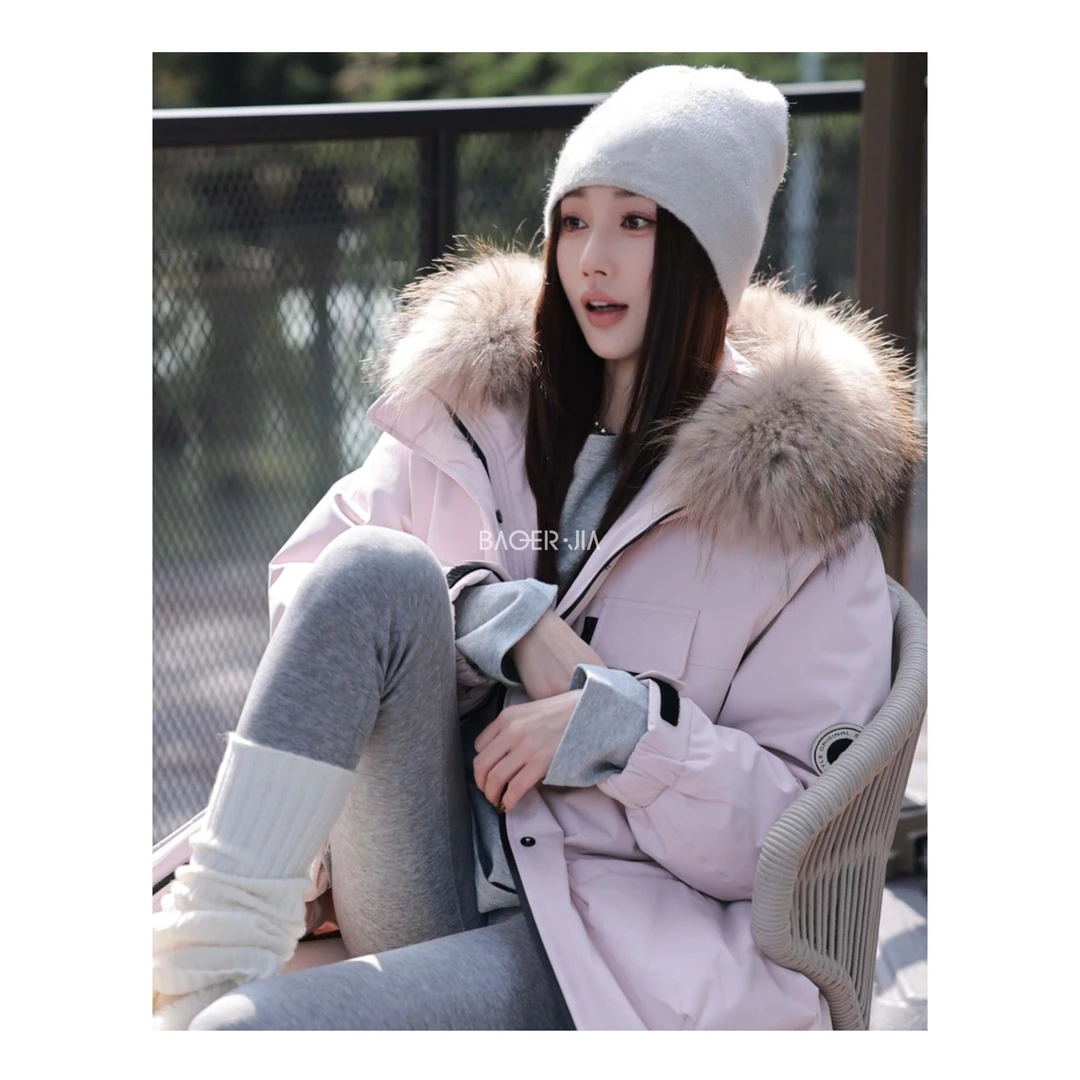 88-【疏影同款】宝儿家含幂BH15924411冬季户外时尚感派克白鹅绒服