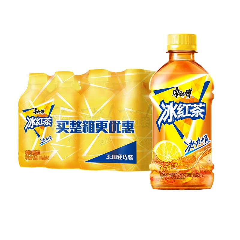 【直播】康师傅冰红茶茉莉蜜酸梅汤330ml*12瓶多口味好喝的
