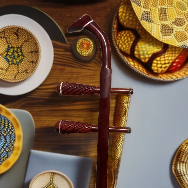 真非洲小叶紫檀二胡 琴筒榫卯结构设计 纯缅甸金花蟒蛇脊背尾部皮