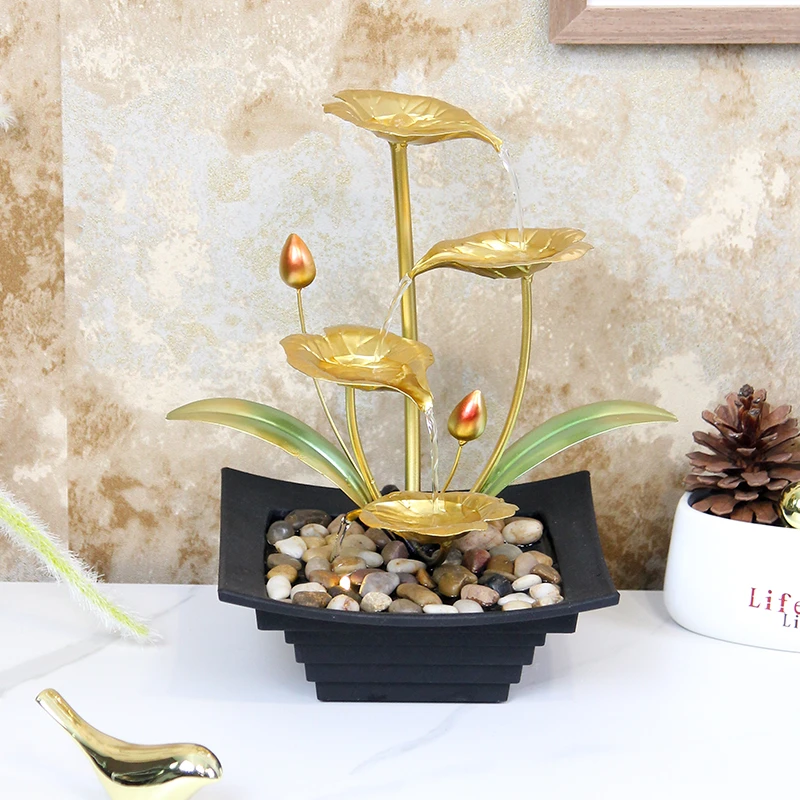 Home decor跨境新款流水摆件玄关客厅电视柜招财摆件循环流水摆件