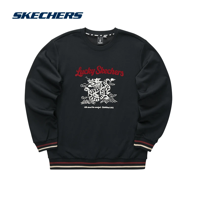 Skechers斯凯奇户外百搭潮流时尚休闲秋季印花卫衣L124U052