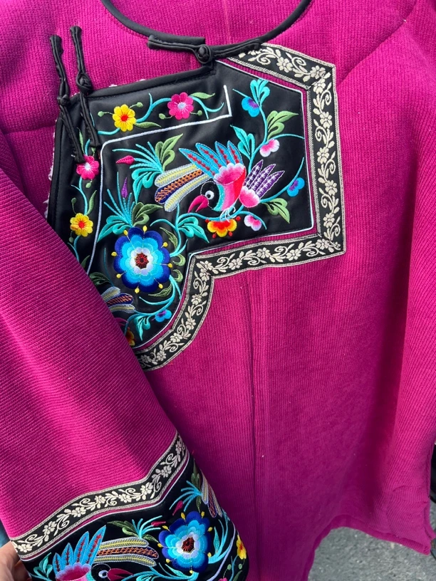 湘西苗族民族风刺绣上衣复古花