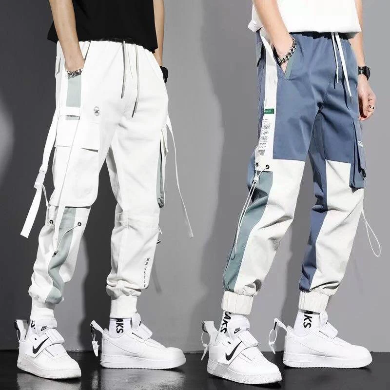 冬季加绒工装裤男宽松潮流束脚加厚工作裤学生韩版百搭保暖休闲裤