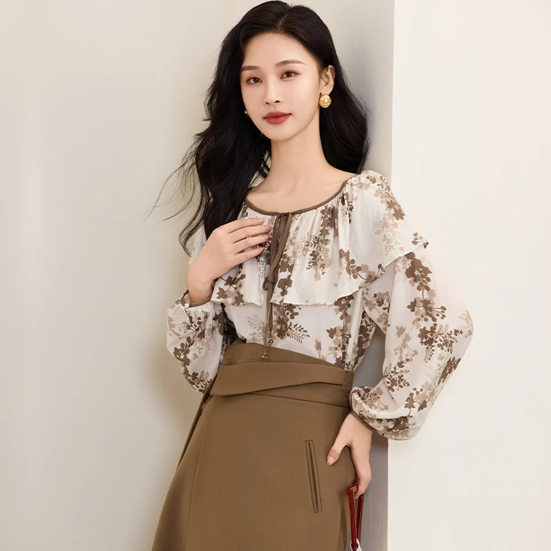 【籽言专属】佳人苑衬衫女春季新款J412048