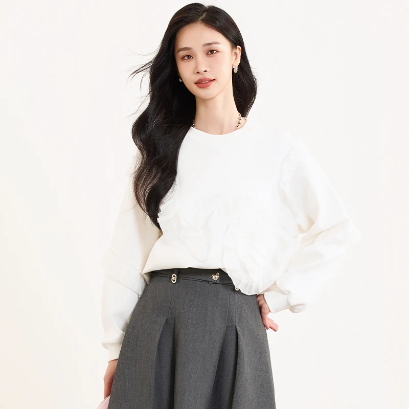 【柠檬专属】佳人苑针织衫女春季新款J418013