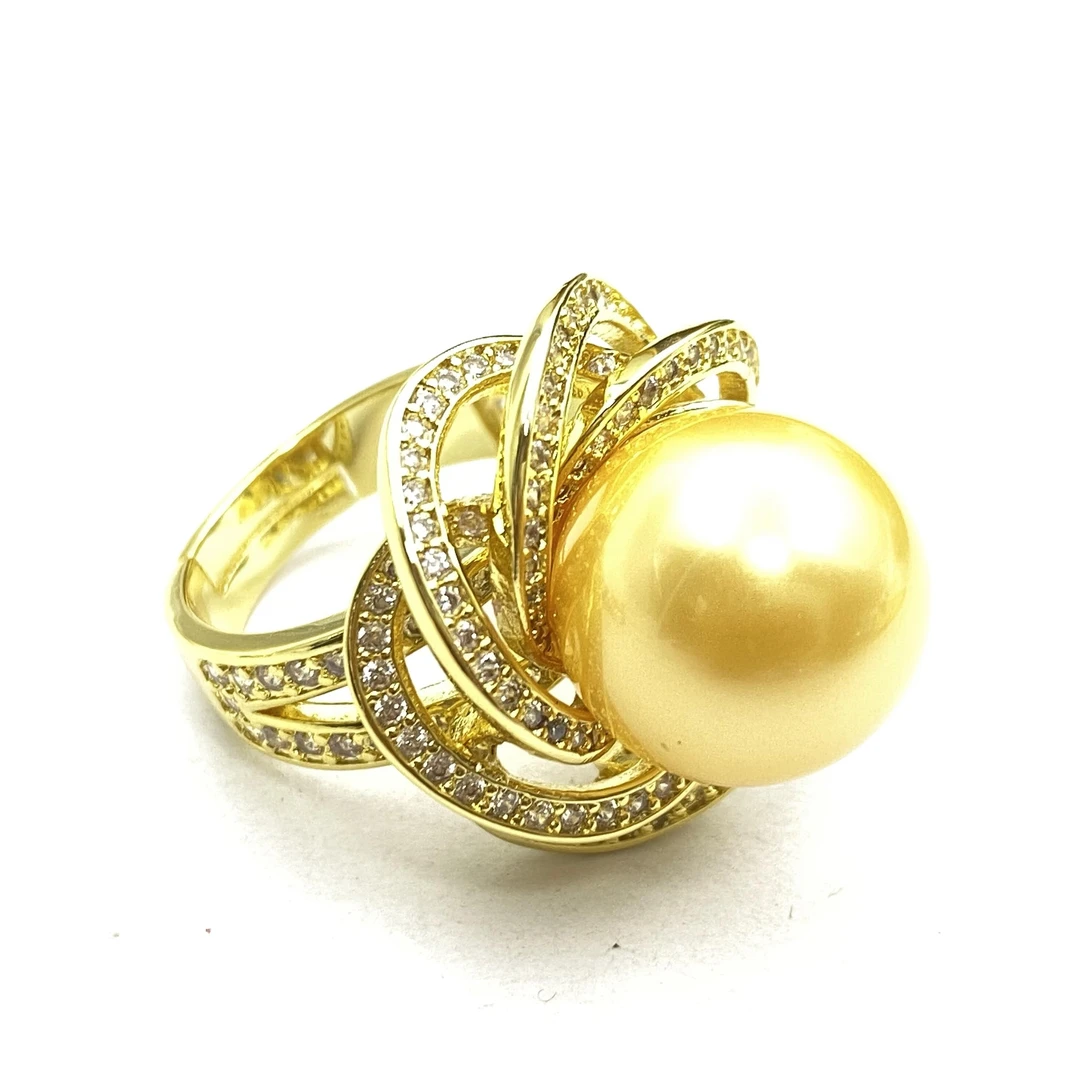 EE6ZSS-03861  珠珠 戒指 欧美轻奢 微镶