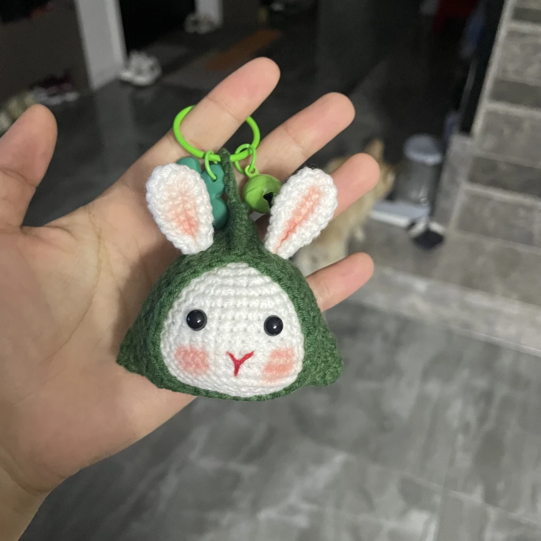 【成品】粽子兔子钥匙扣我只粽意兔you端午节diy粽子针织玩偶